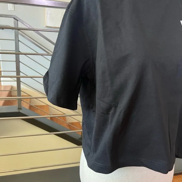 Jordan Nike Essentials Boxy 2 Logo Cropped T-Shirt - Black - Picture 5 of 11